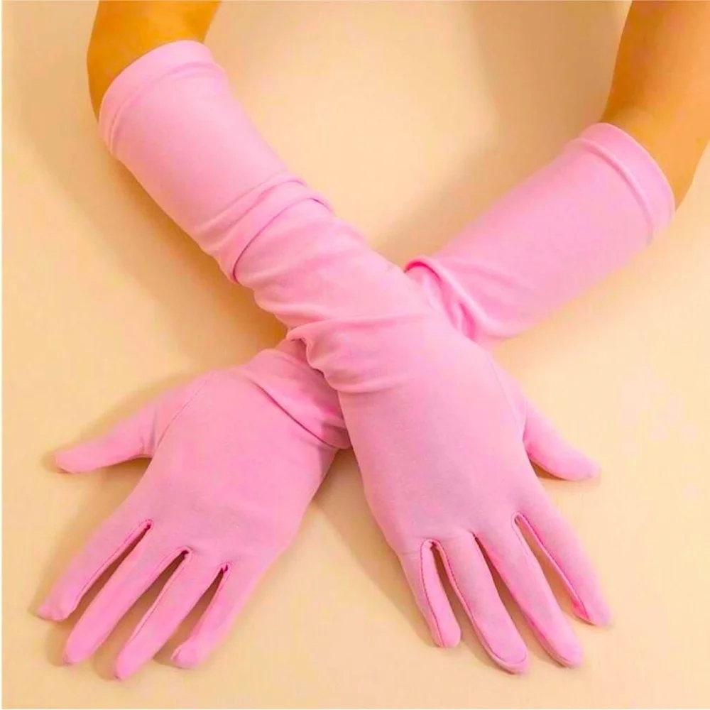 Elegant Pink Formal Long Gloves NEW 🏷️